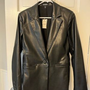 Express vegan leather blazer